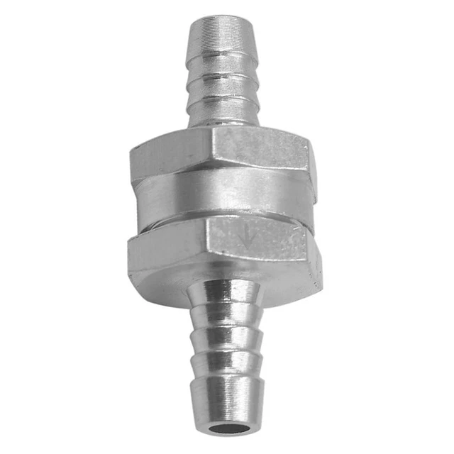 5Pcs Aluminium Alloy Fuel Non Return Check Valve One Way Diesel for Car (8mm)