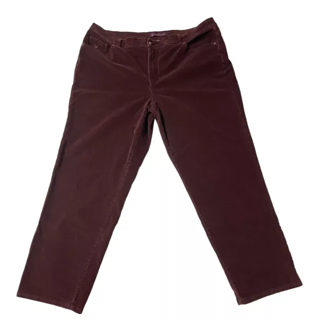 Gloria Vanderbilt Woman Corduroy Stretch Pants  Tapered Color Brown SZ/20W