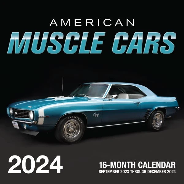 AMERICAN MUSCLE CARS 2024 Calendar September 2023 to December 2024