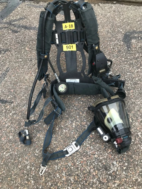 Survivair 4500 PSI Panther SCBA 2002 Pack With Face Mask Smalltalk compass Alert
