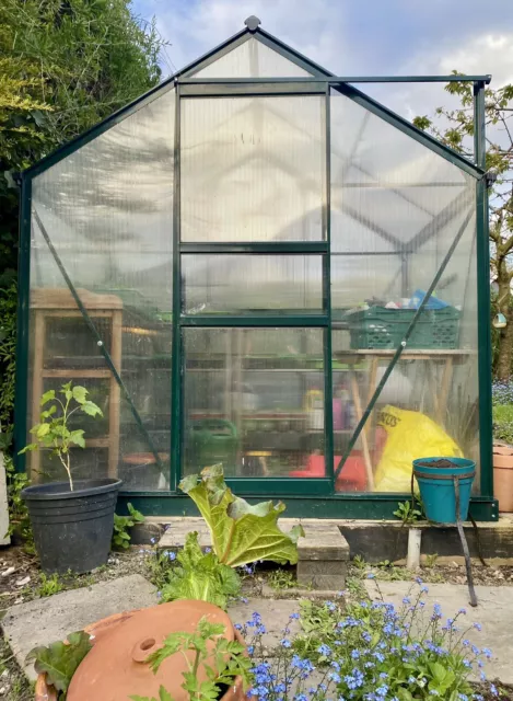 6ft X 4ft Polycarbonate & Aluminium Frame Greenhouse - 3 Years Old