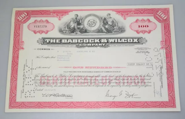 Historisches Wertpapier Aktie  100 Shares The Babcock & Wilcox Company 003