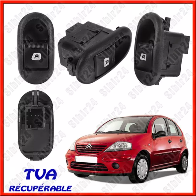 Commande Bouton Interrupteur lève-vitre compatible Citroen C2, C3  96401469XT