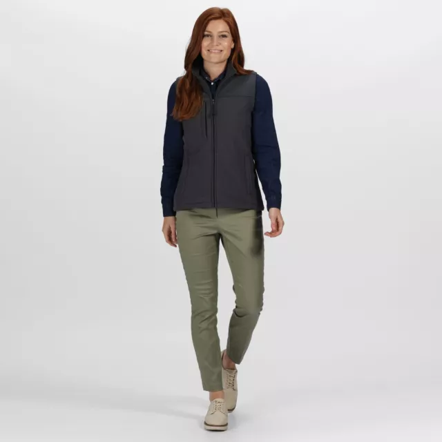 Regatta Womens Seal Grey Flux Softshell Water repellent Bodywarmer