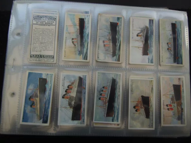 One Complete Set  Cigarette Cards Wills Merchant Ships Of The World