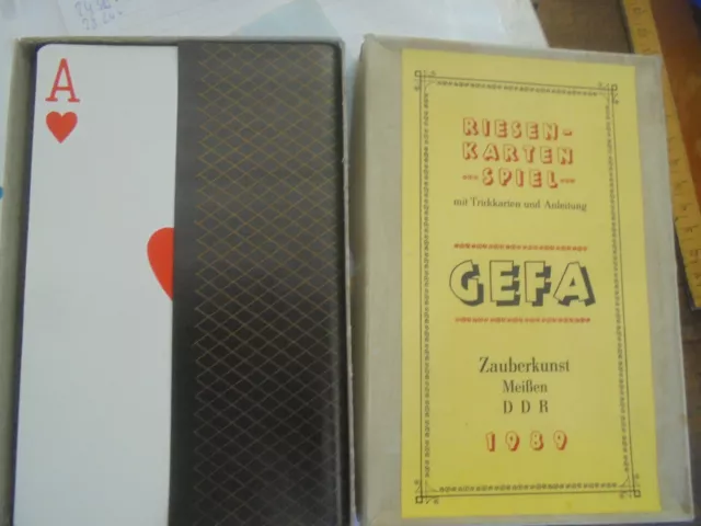 36106 GEFA Riesenkartenspiel Zauberkunst Meissen DDR 1989 OK unbenutzt Falk Geor