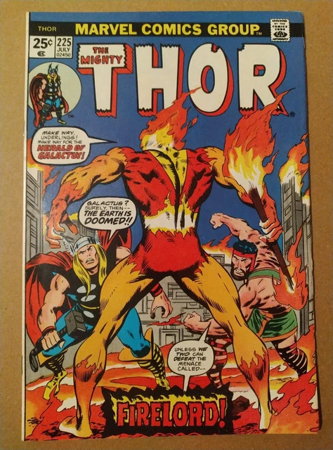 Mighty Thor #225 Key Firelord Herald of Galactus Cents 1974