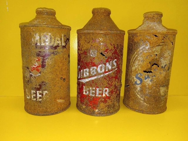 Off grade Gold Medal, Gibbons, and Supreme Cone Top PA Beer Can. Very rough!!!