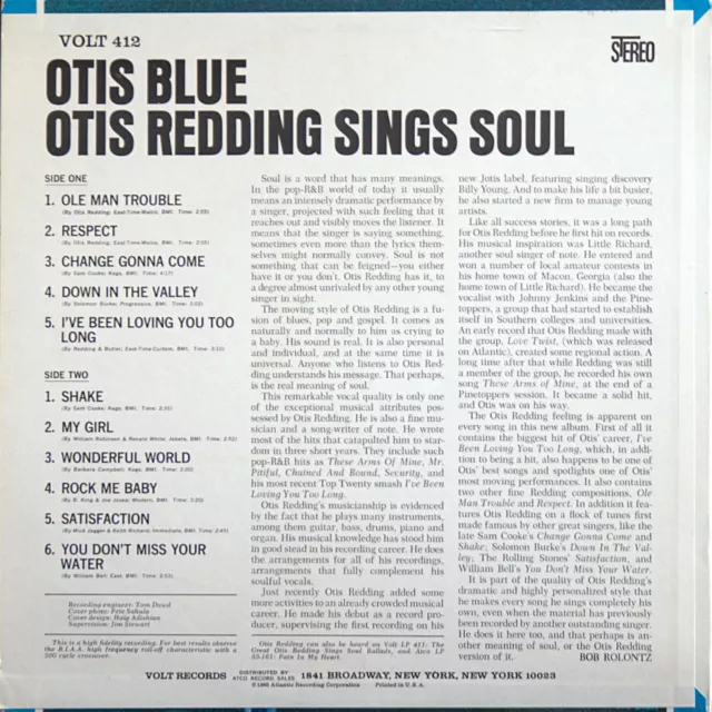 Funk/Soul - Otis Redding sings Soul - Otis Blue - US 19?? - Cover & Vinyl EX/EX 2
