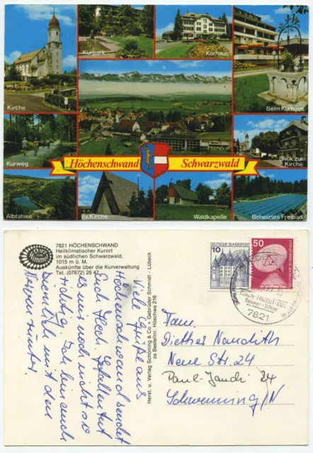 27110 - Höchenschwand, Black Forest - postcard, run 23.7.1982