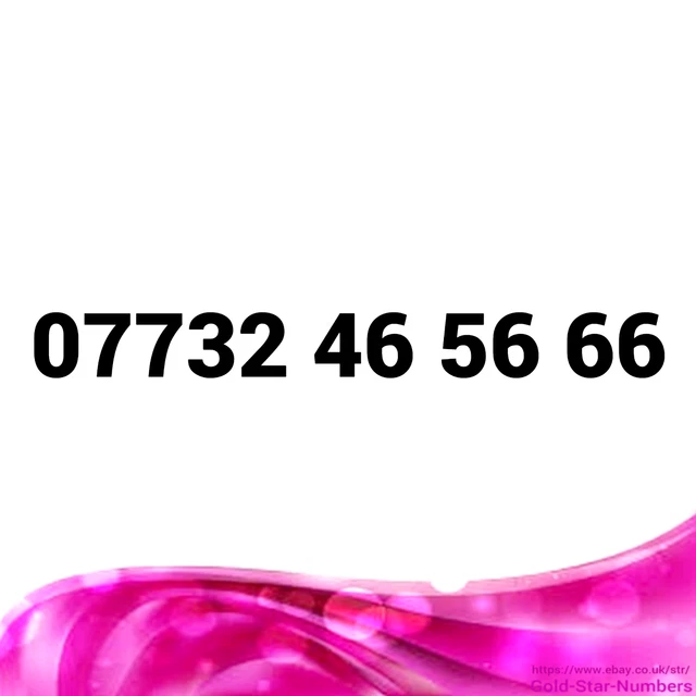Gold Easy Memorable Mobile Number Platinum Vip Uk Payg Sim Card 07732 46 56 66