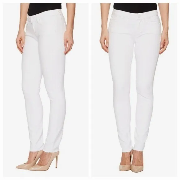 Paige Skyline Ankle Peg Skinny Jeans in Optic White Size 29