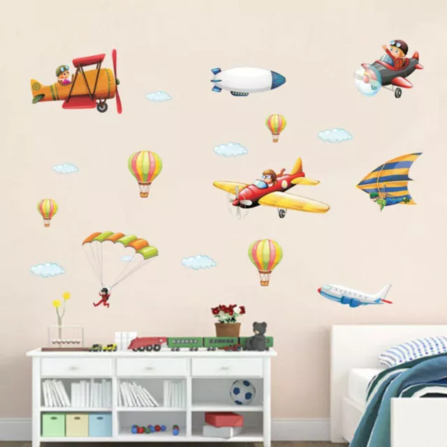 Kids Wall Peel Stick Airplane DIY Wall Sticker Child Room Wall Decoration 2
