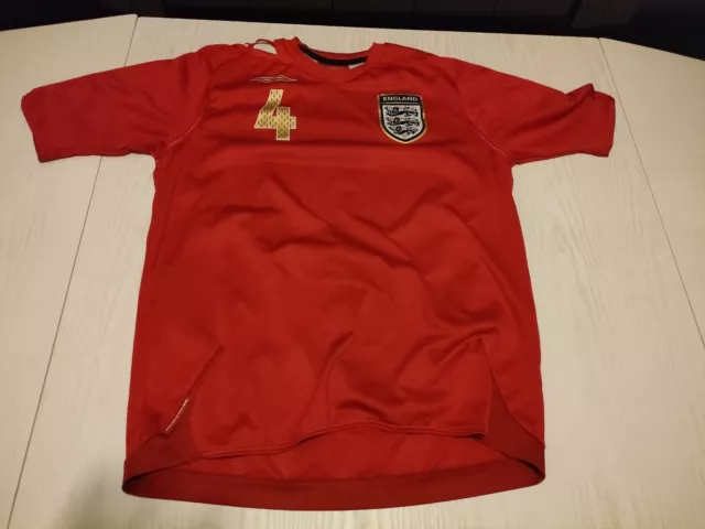 Maillot de foot Vintage Angleterre World Cup 2006 Steven Gerrard Taille S 3