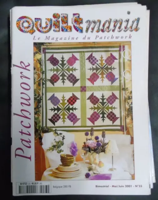 Quilt Mania Le magazine du patchwork N° 23 2001 Couture log Cabin Chardons