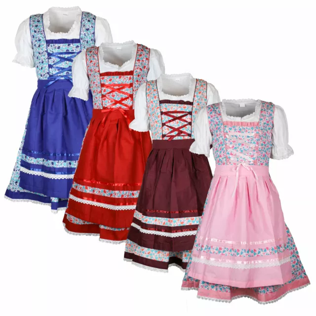 Kinder Dirndl Trachtenkleid Stella 3 teilig Abverkauf MS-Trachten