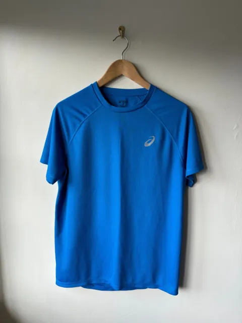 Asics Activewear Sports T Shirt Size Medium | Blue Running Tee Men's Top M Gym