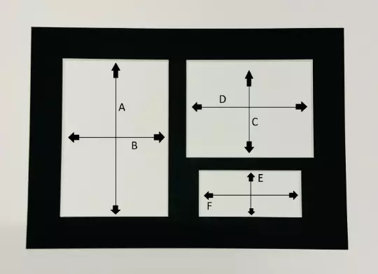 Picture & photo frame mounts for frames with Triple Aperture/plaque signature