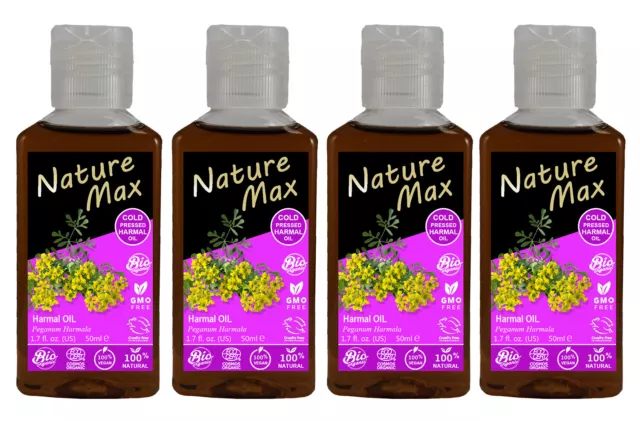 Nature Max Harmal Rue Oil Organic Hair & Skin Care & Food ( 4 Pack = 6.76 oz )