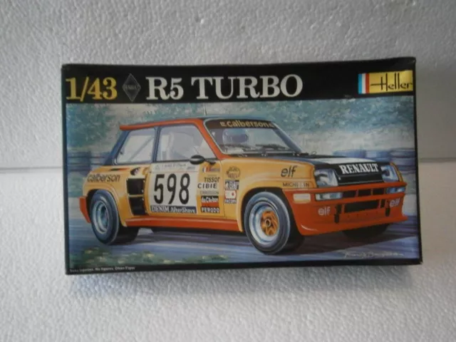 MAQUETTE VOITURE RENAULT R5 TURBO HELLER N°173 (boîte noire 1980) 1/43