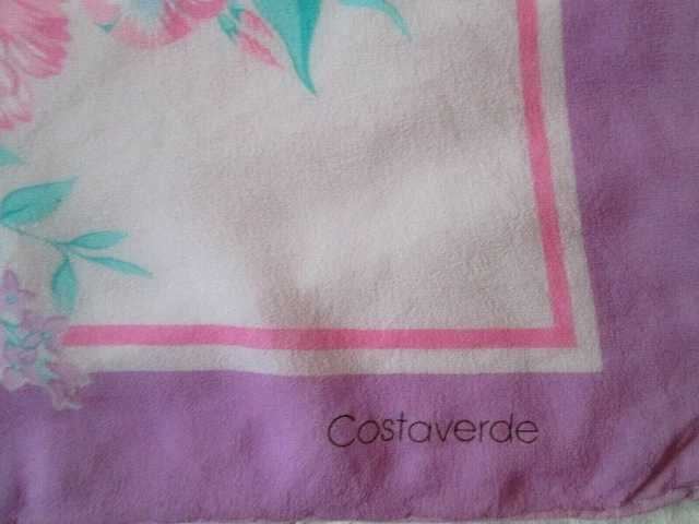 LANVIN Foulard soie TBEG vintage Scarf 42x42 cm