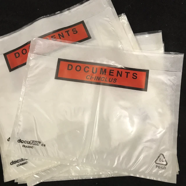 Lot De 245 Pochettes Inscription Documents Ci-inclus / Enveloppes C6 A6 Neuves
