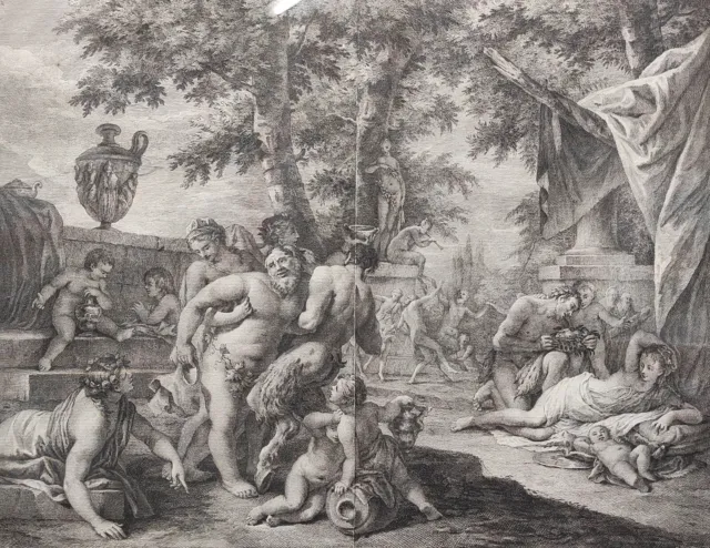 Giacomo LEONARDIS - Bacco, incisione a bulino - metà XVIII sec.