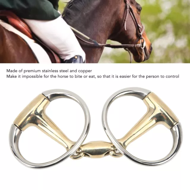 135mm Horse Ring Snaffle Bit Stainless Steel&Copper Hinge Horse Loose Ring TT