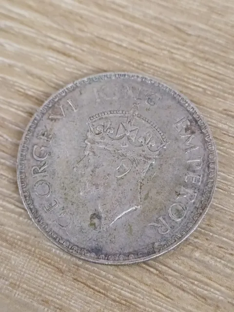 King George IV India One Rupee 1941