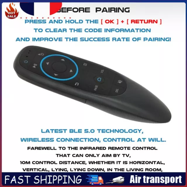 Air Mouse Wireless Remote Control Battery Powered Built-in Gyroscope for CarPlay