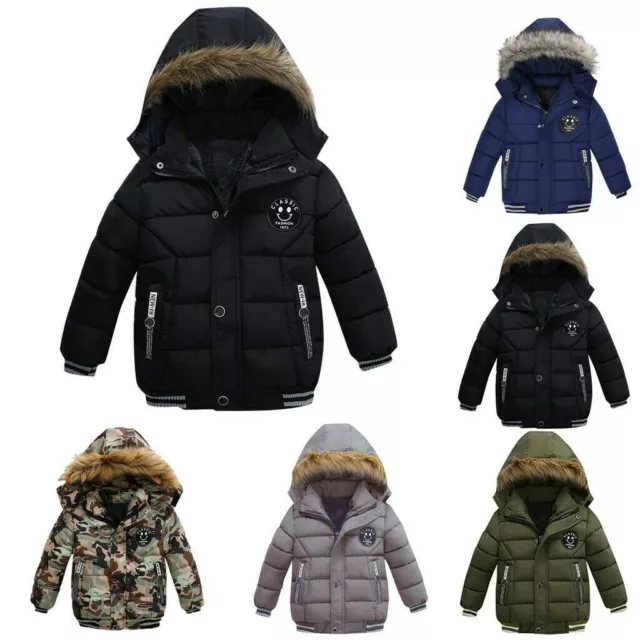 Kids Baby Girls Boys Coat Parka Winter Warm Outwear Hooded Down Jacket Coats 718