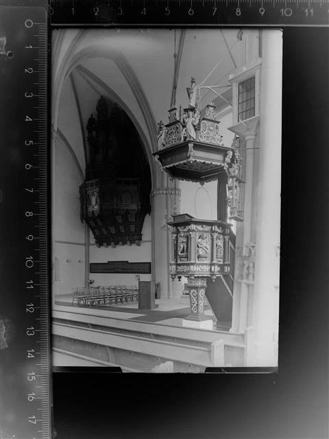 30104834 - 4920 Lemgo Marien Kirche, Altar Orgel Lippe LKR GLASNEGATIV