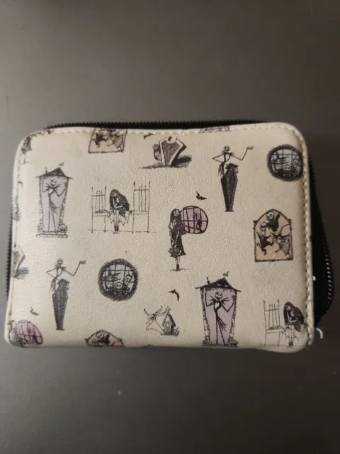 Loungefly Nightmare Before Christmas NBC Pastel Characters Mini Zip Wallet used