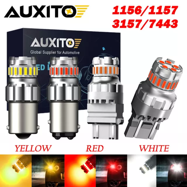 2-6x AUXITO Super Bright LED Exterior Brake Tail Light Reverse Turn Signal Bulbs