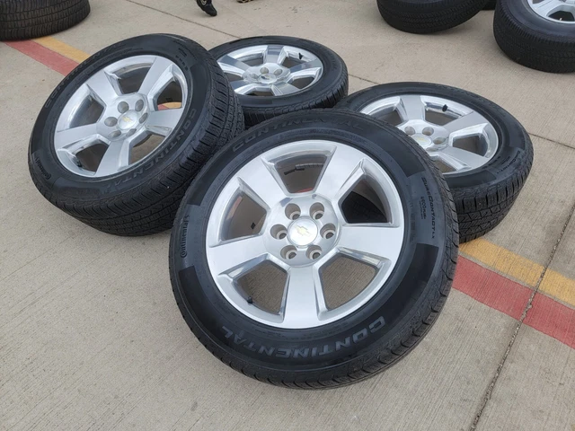 20& CHEVY SILVERADO 1500 Tahoe OEM wheels rims POLISHED 5652 2019 2020 ...