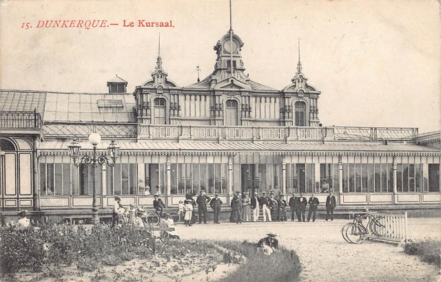 Carte Postale Ancienne Dept 59 Nord - Dunkerque le Kursaal ( Animation )