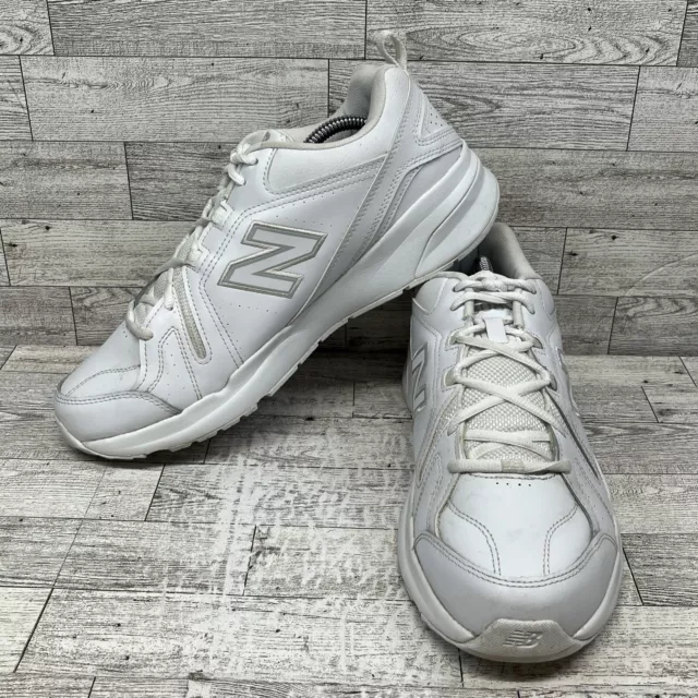 NEW BALANCE 608V5 MX608AW5 White Leather Running Shoes Sneakers Men ...