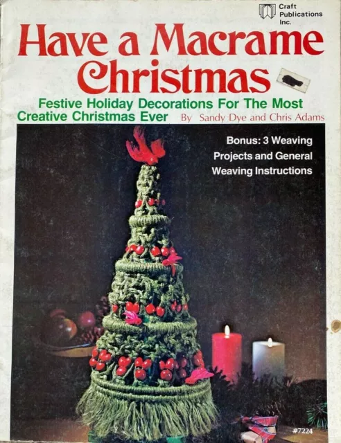 Patrones de macramé de publicaciones artesanales navideñas Have a Macrame #7224 -22