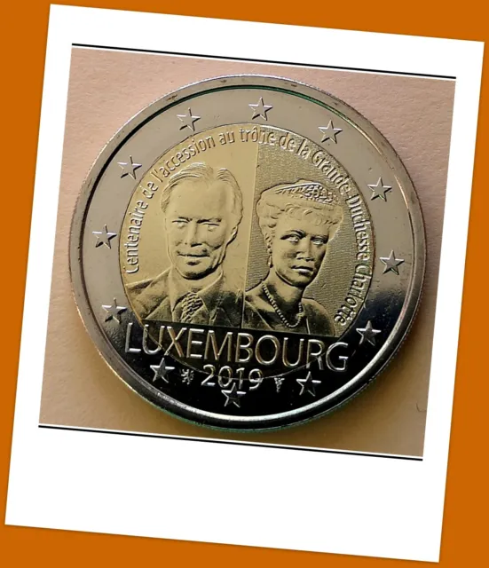 2 Euro Gedenkmünze Luxemburg 2019 - 100 Jahrestag Thronbesteigung Charlotte -
