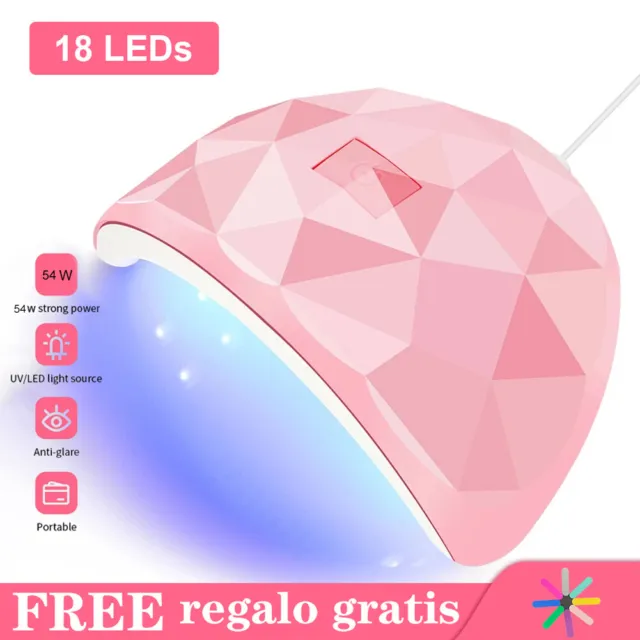 Secador de barniz de gel UV LED seguro esmalte de uñas secador de curado para herramienta de manicura (rosa)