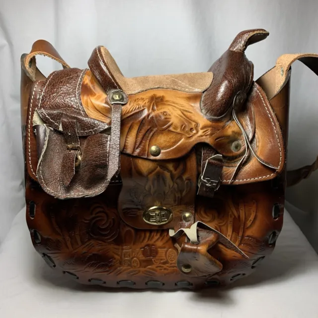 Genuine leather saddle bag women satchel shoulder bag purse best gift for  girls | eBay