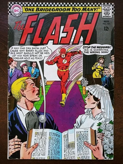 The Flash #165 (November, 1966) Barry & Iris Wedding! "One Bridegroom Too Many!"