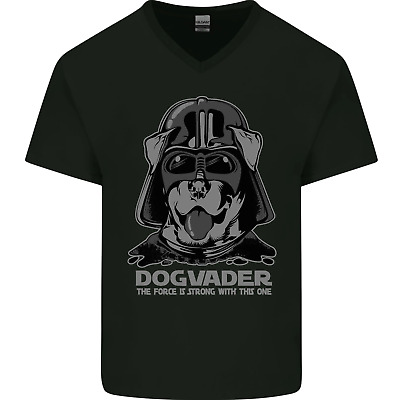 Dogvader Funny Dog Parody K9 Puppy Mens V-Neck Cotton T-Shirt