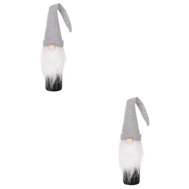 2x Bolsas de Regalo de Navidad Botella de Vino de Navidad Vestido Botella de Champagne Cubierta