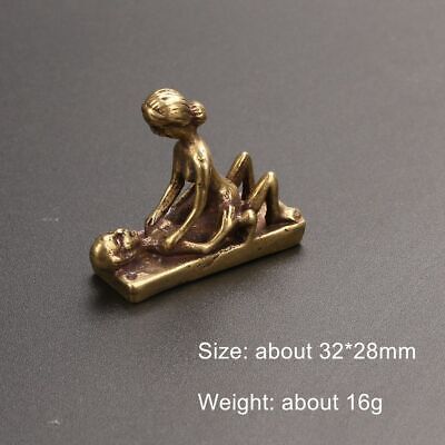 Handwork Sex Position Figure Statue Sexual Lover Brass Charm Craft Ornaments