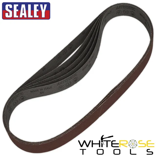 Sealey Sanding Belt 25 x 762mm 80Grit Pack of 5