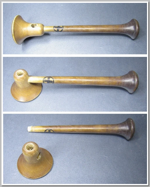 Vintage Medical Doctor Wooden MONAURAL STETHOSCOPE Demountable Traveling #11223