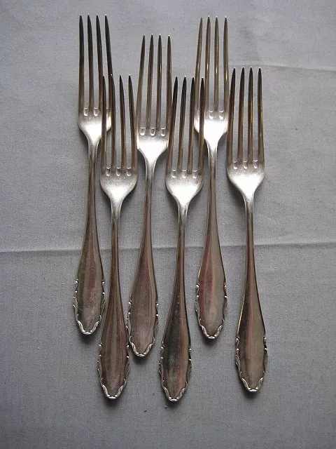 WMF 2200 >6xVorspeisegabel  aus 800´Silber