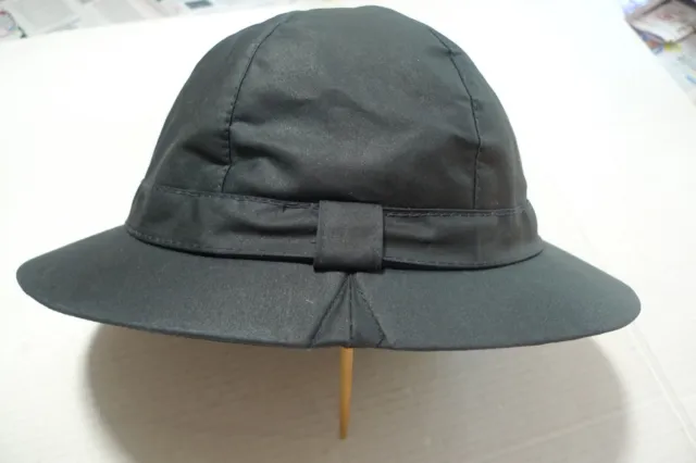 BARBOUR- D576 DEERSTALKER Waxed Cotton Thornproof Hat -Made In Uk- Navy ...