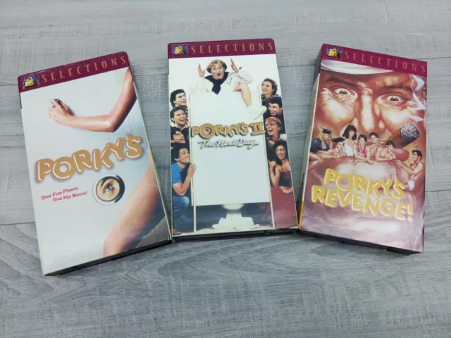 PORKY'S 3 VHS Set: Porky's/Next Day/Revenge. Fox Video Selection.